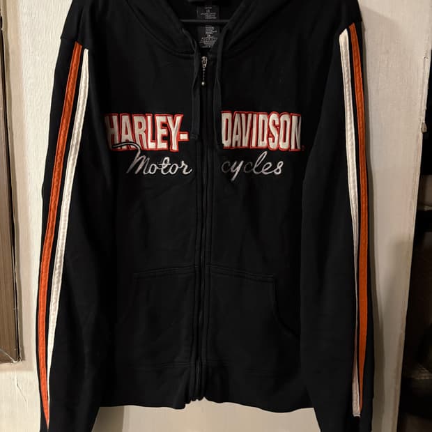 할리데이비슨 블랙 후드집업