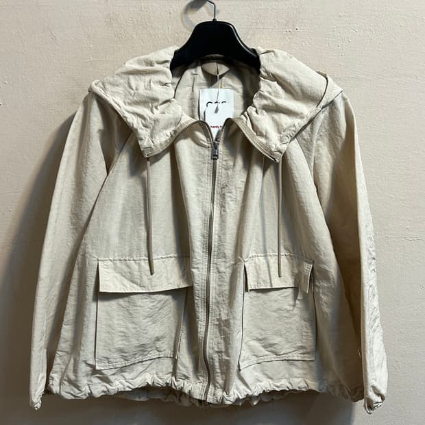 코스 코튼 나일론 후드 집업 재킷