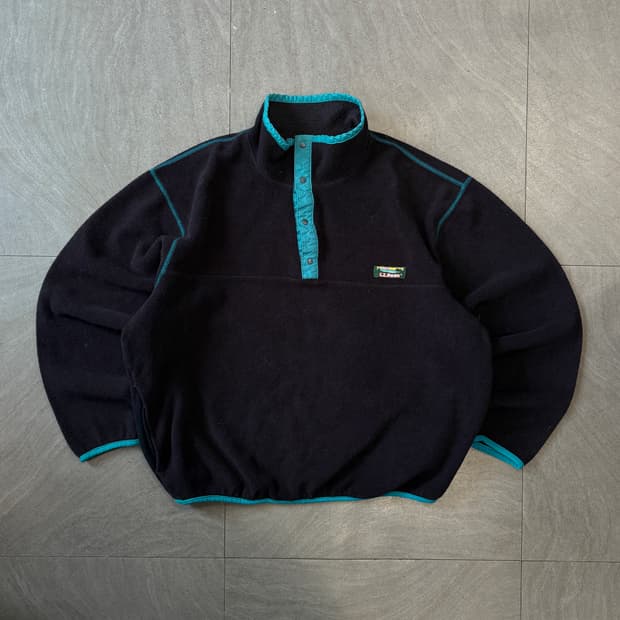 90s L.L.bean 90년대 미국 생산 엘엘빈 블랙 플리스 신칠라 