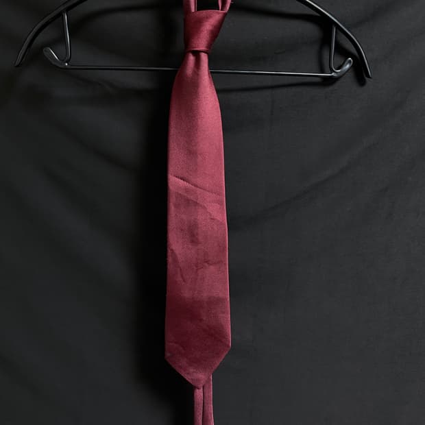 Burgundy necktie