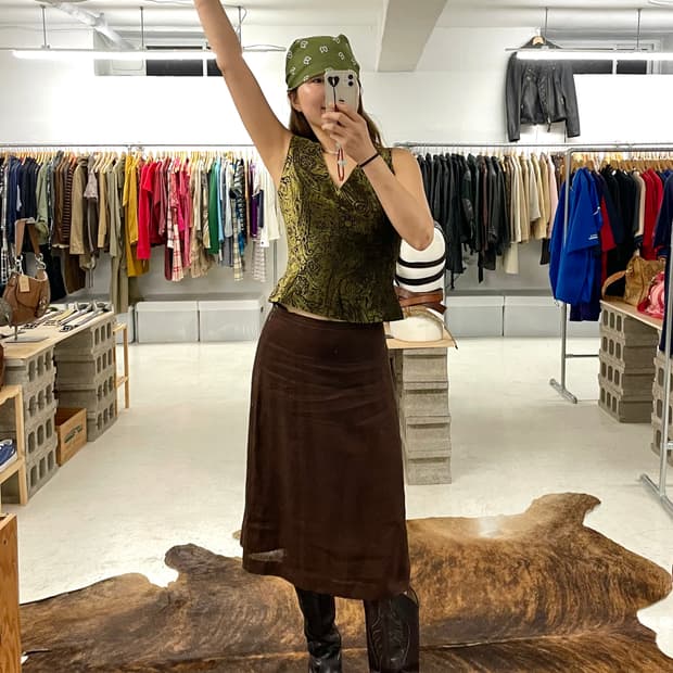 BURBERRY linen skirt
