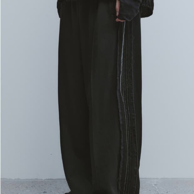 [L] 유스 사이드 디테일 트랙팬츠 블랙