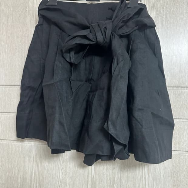 JIAKIM 블랙 리본 치마 반바지