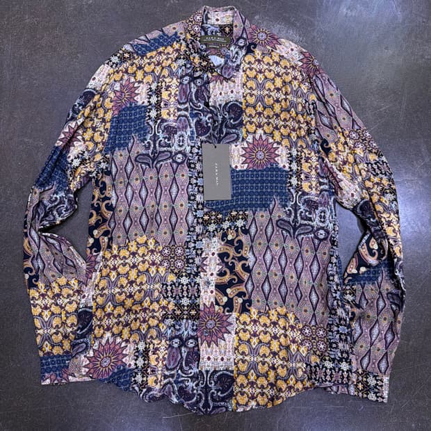 자라 페이즐리 에스닉 패치워크 프린팅 릴렉스핏 셔츠 M