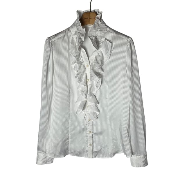 [Naracamic] 나라카미체 스트라이프 프릴 블라우스