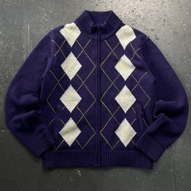 105 헤지스 아가일 니트집업