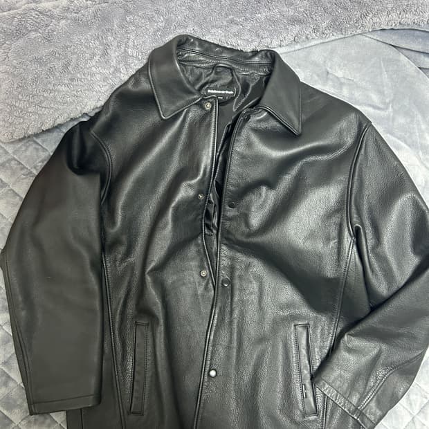 디스이즈네버댓 레더 가죽 자켓 코트 L