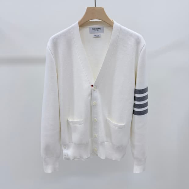 [S+급/1] 톰브라운 사선완장 밀라노스티치 가디건 화이트