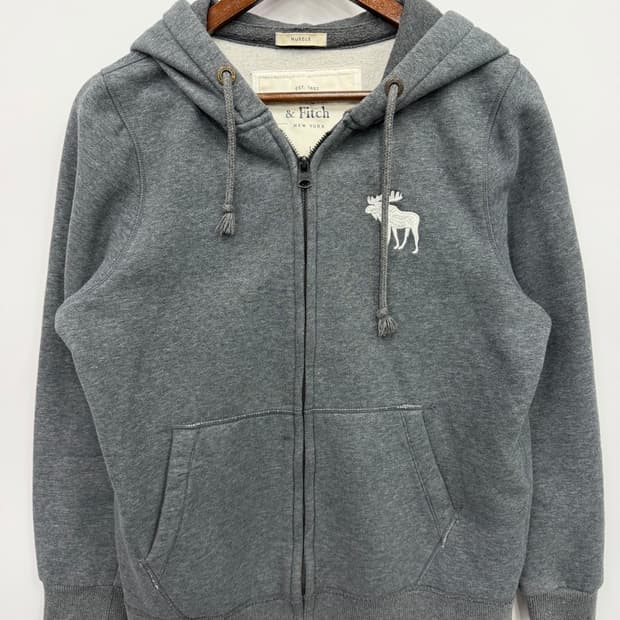 아베크롬비 그레이 순록 후드집업 