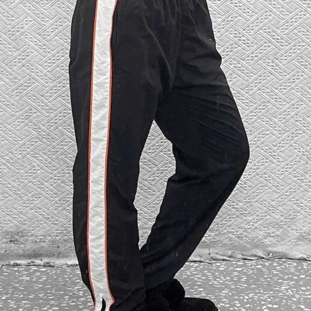 널디 레트로 빈티지 Y2K 오렌지 라인 트랙팬츠 M C09075