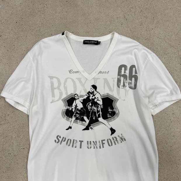 돌체앤가바나 BOXING 66 V넥 반팔 티셔츠