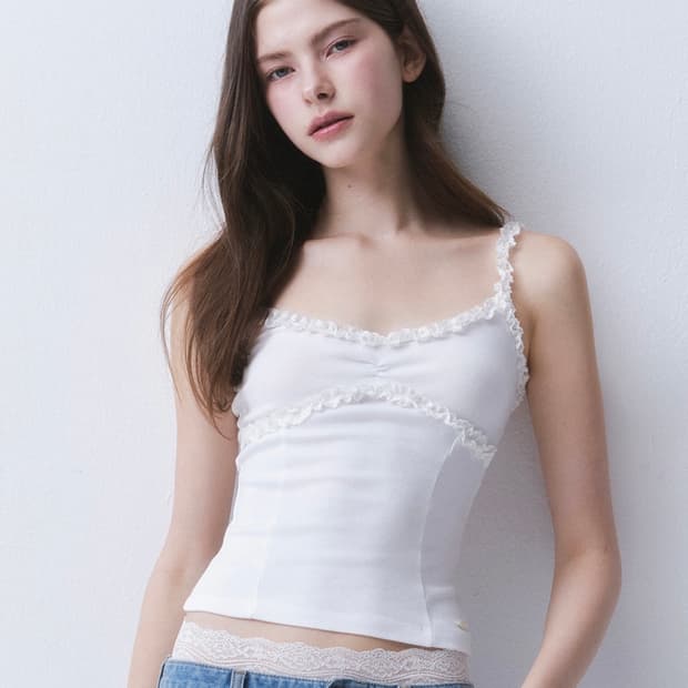 더티스 WHIPPING CREAM LACE SLEEVELESS SHIRT