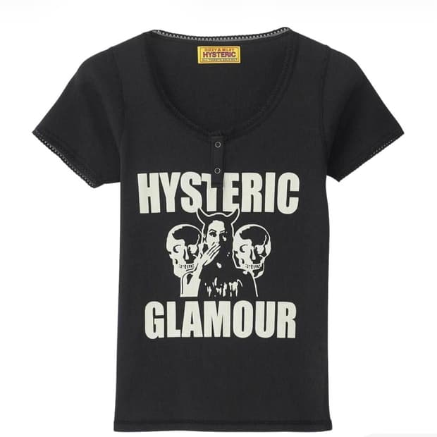 Hysteric Glamor) 히스테릭 글래머 이블 스컬 치비 티셔츠