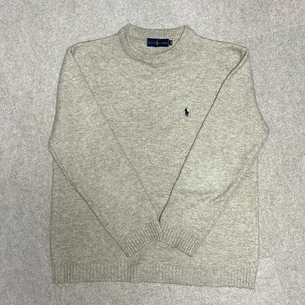 폴로 랄프로렌 포니 로고 울 니트 오트밀 XXL