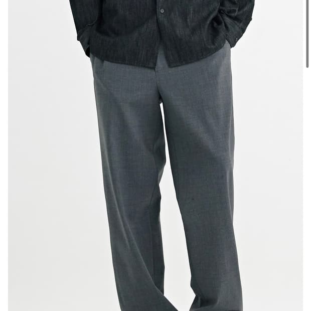 [35-37] (새상품) 솔리드옴므 26ss 밴딩 세미와이드 슬랙스