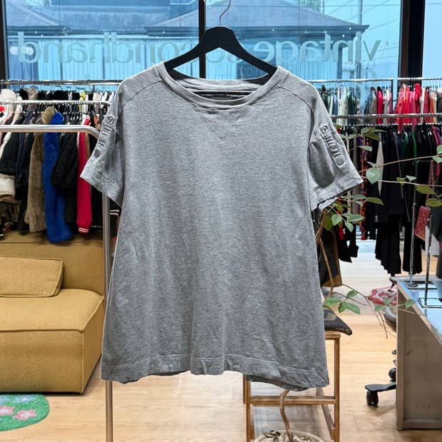 드리스 반 노튼 그레이 롤업 탭 하프티