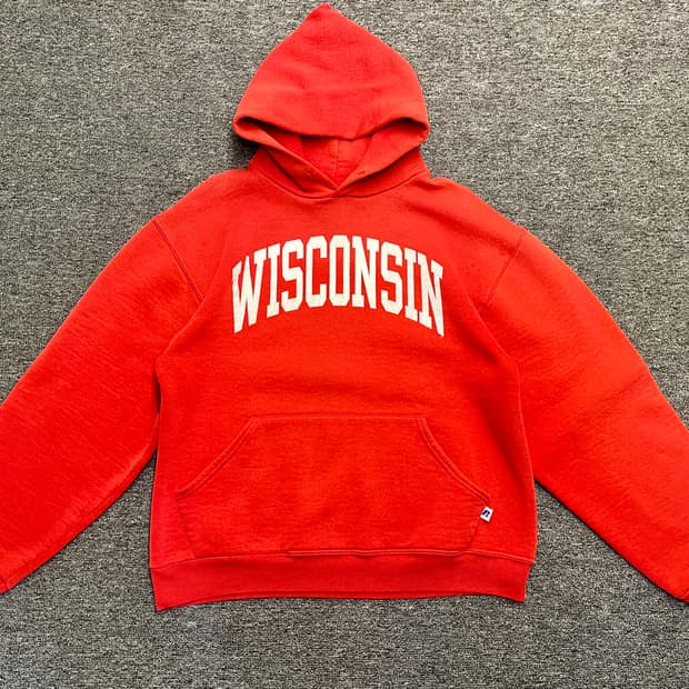 [95] 90s 빈티지 러셀 위스콘신 후드티 