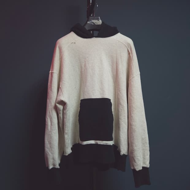 Ancellm 안셀름 컬러블록 디스트레스드 후디