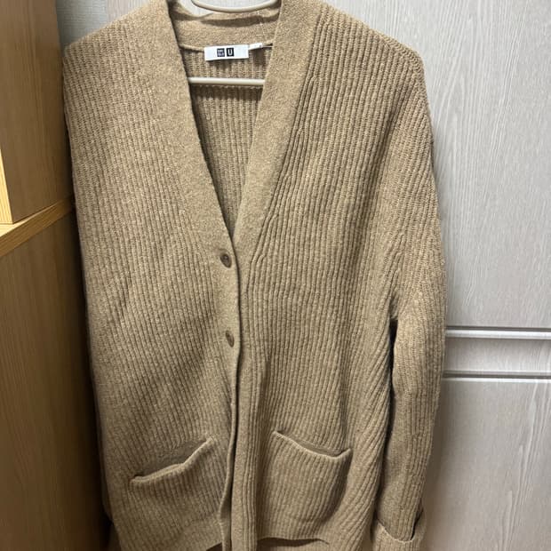 유니클로 uniqlo 여성 카멜 울 가디건
