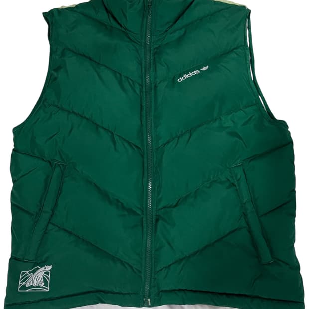 일본판 아디다스 올드스쿨 백곰 프레포일 패딩 베스트