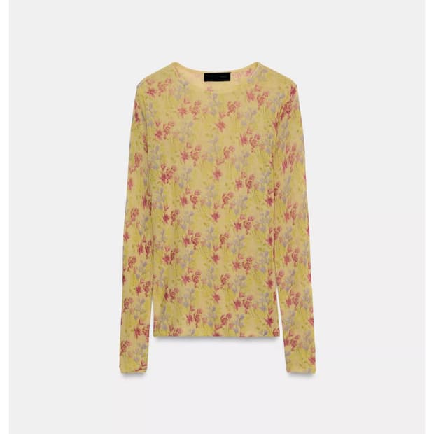자라 플로럴 패턴 니트탑
