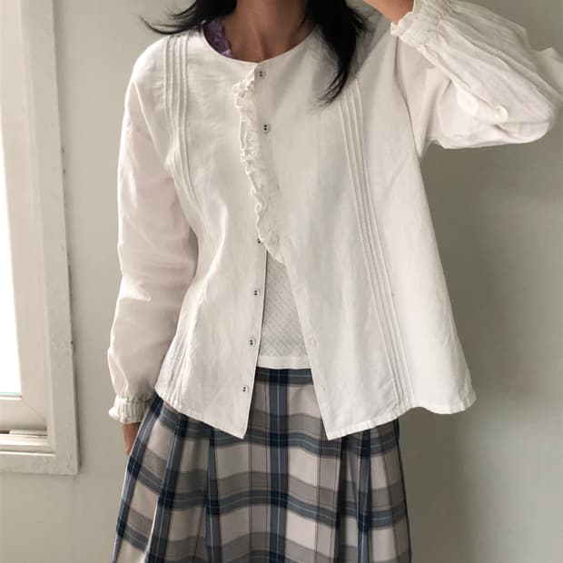 일본빈티지 모리걸 레이스 셔츠블라우스
