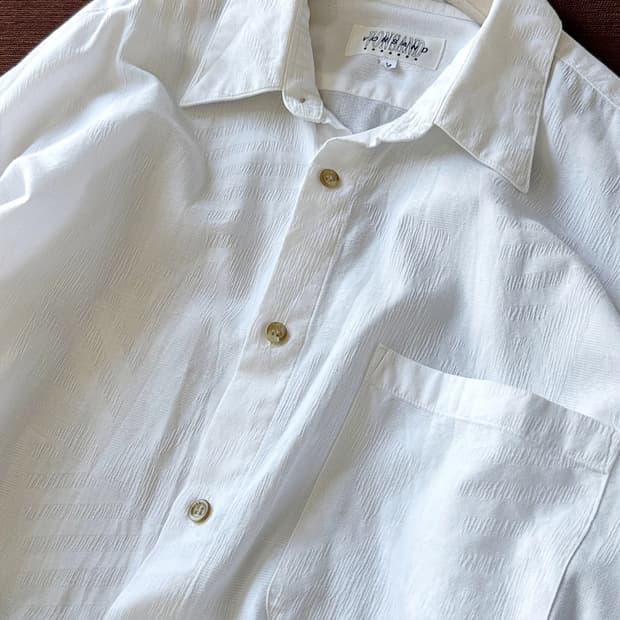 Jacquard light cotton H/S shirt
