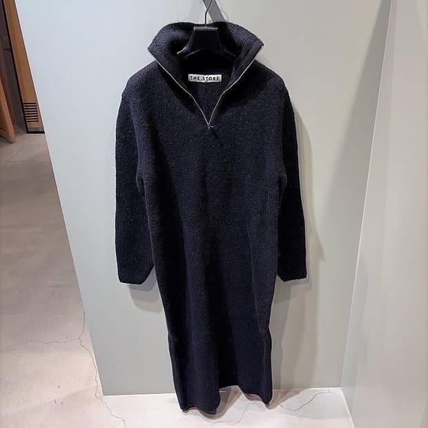 (정품/새상품) 폼 더 스토어 여성 네이비 알파카 울 니트 드레스