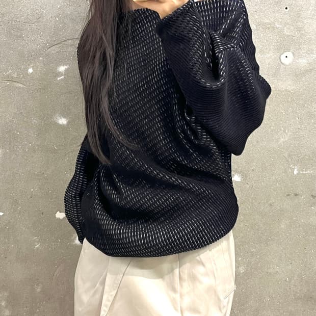 Issey Miyake 이세이미야케 언발란스컷 울 니트