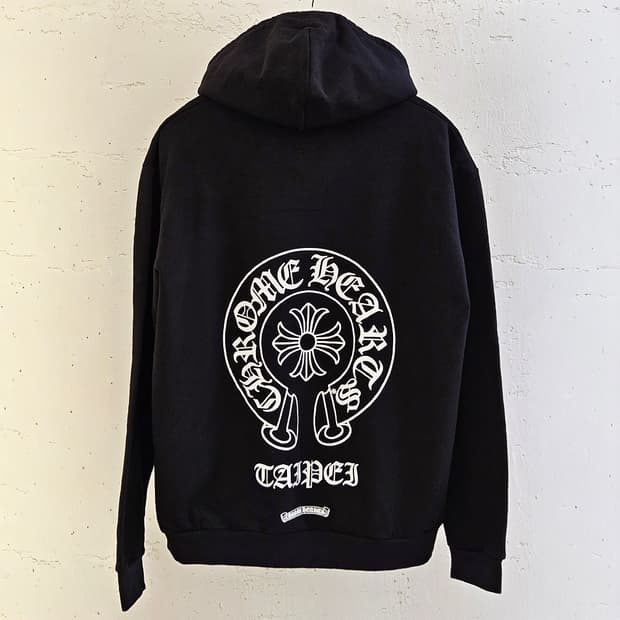 [XL] 미사용 크롬하츠 홀스슈 후드 집업 블랙 C0112C120