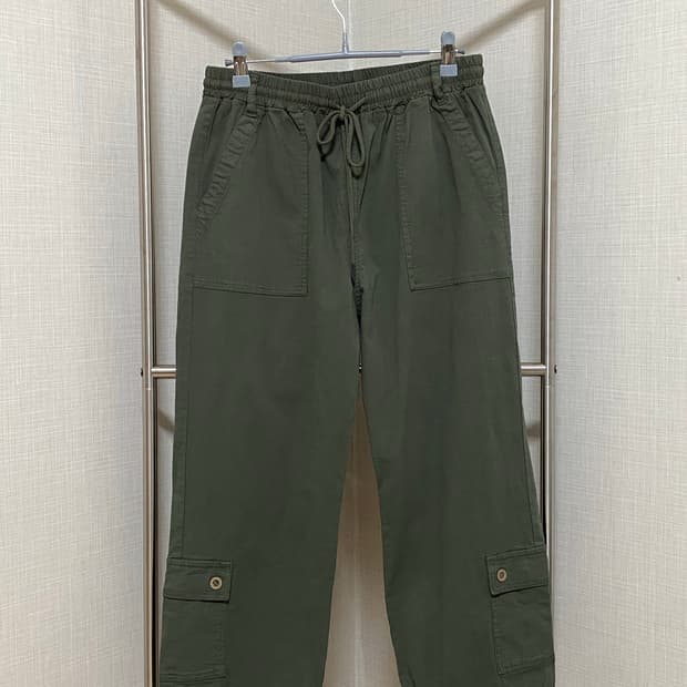 밴딩 7부 카고 바지