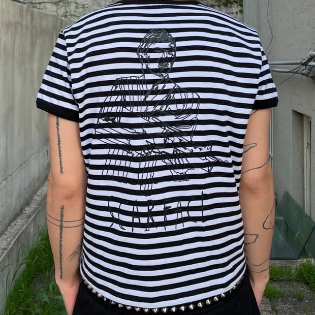 ecrazon SCAR FACE STRIPE T-SHIRTS