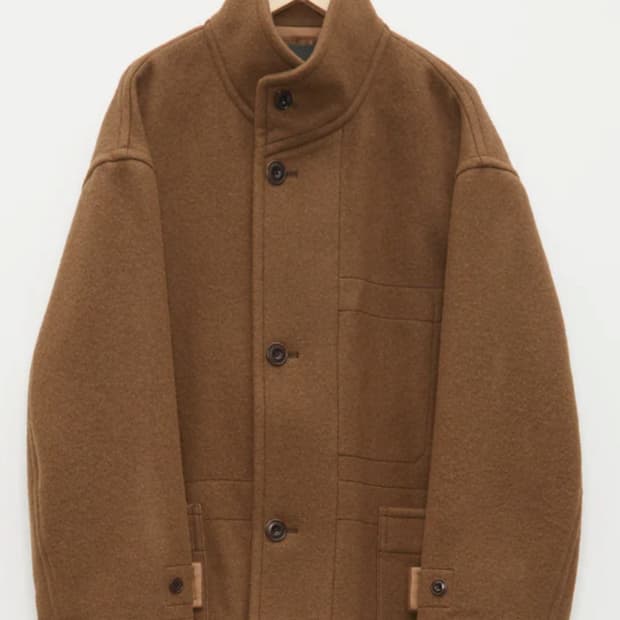 르메르 BOXY DUFFLE 코트 브라운 50