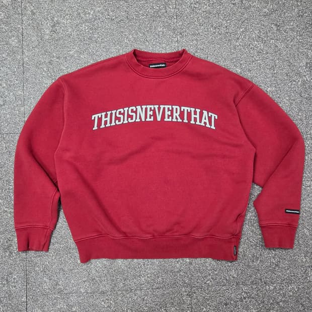 디스이즈네버댓 기모 스웻셔츠 레드 S