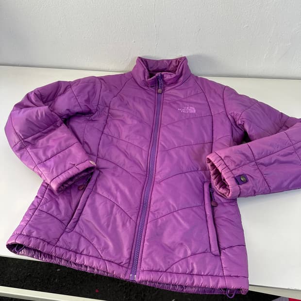 우먼M 노스페이스 퍼플핑크 밑단고무줄 EXCELLOFT 경량패딩점퍼