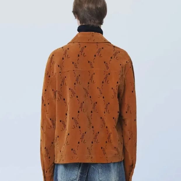 마틴플랜 펀칭 스웨이드 자켓 브라운