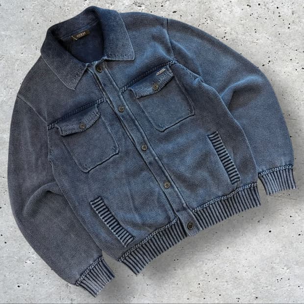 [M] 24s 게스 워싱 니트 가디건 자켓 C242