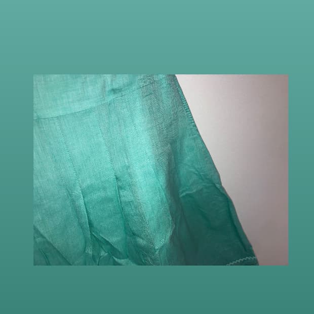 Mint flare mini skirt