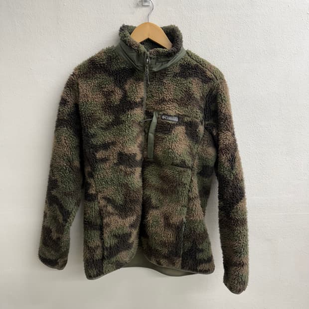 콜롬비아 밀리터리 카모 후리스 플리스 자켓 L