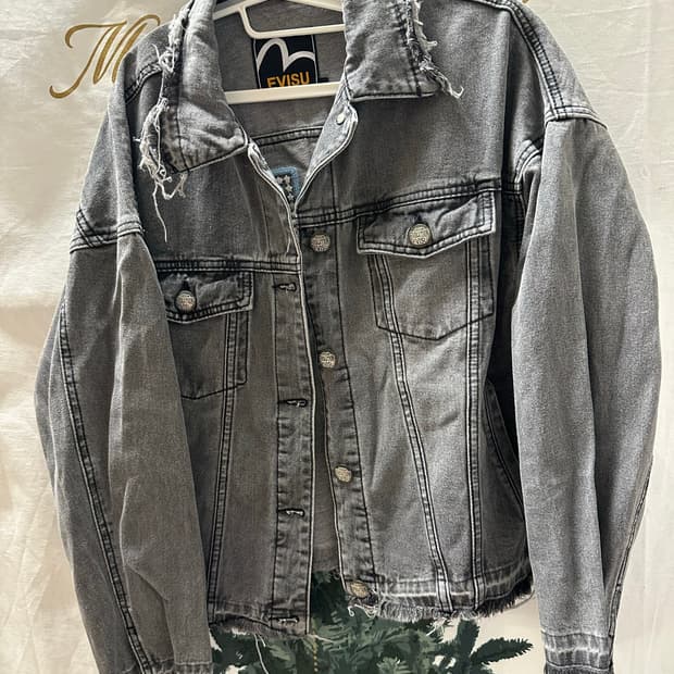 EVISU 그레이 데님 자켓 90