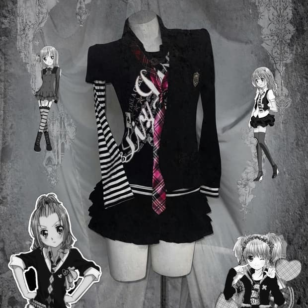 Liz Lisa 리즈리사 캐캐체 아무사복깔 하라주쿠 키치 펑크 코디세트 