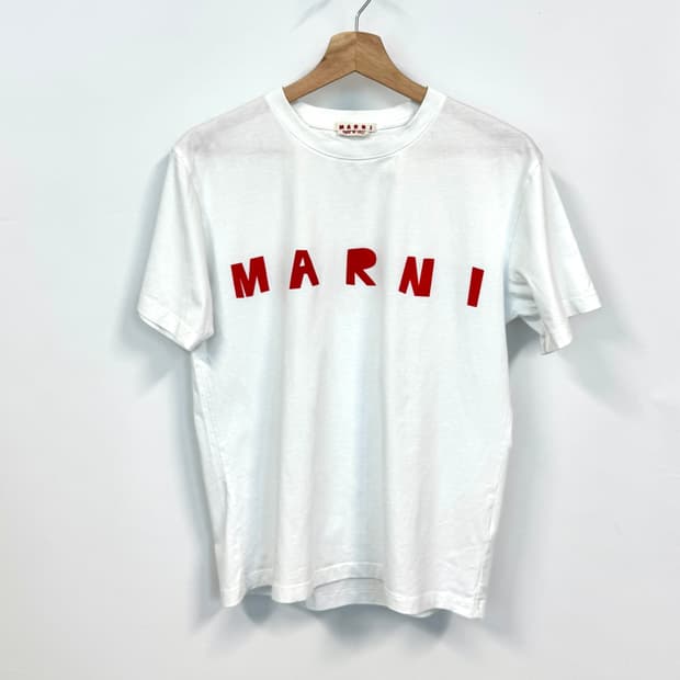 MARNI 마르니 레드 로고 티셔츠 36