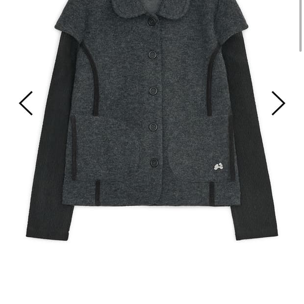 (택ㅇ) 허그유어스킨 라운드 카라 니트 자켓 차콜