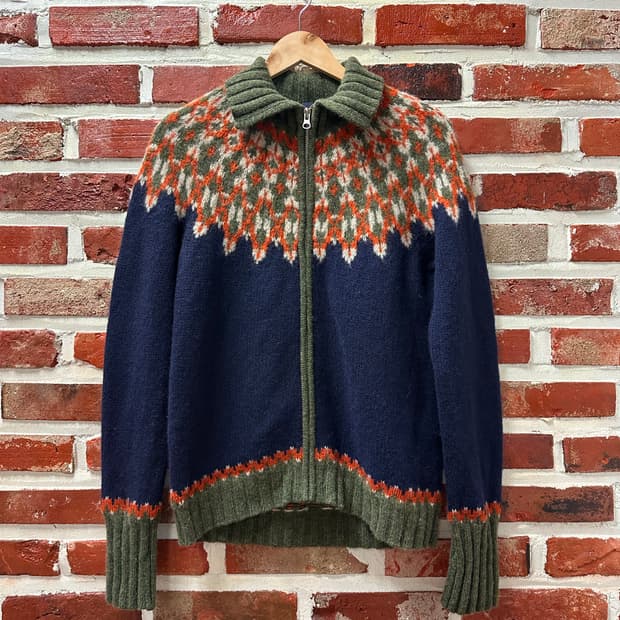 (OS)이스트보이 노르딕 울 니트 집업