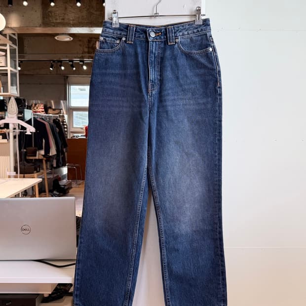 가니 데님 스트레이트 팬츠 