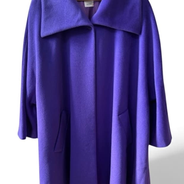 Celine Purple Wide Wool Coat 36size