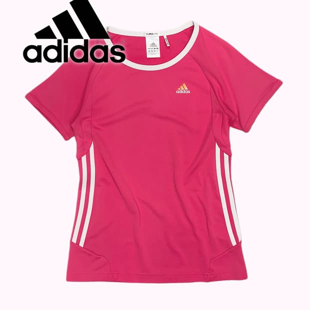 sporty pink logo t-shirt