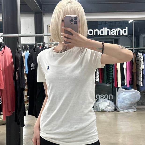 폴로 랄프로렌 라운드넥 화이트 반팔 티셔츠