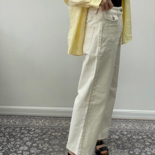 마시모두띠 프리미엄 데님 와이드 팬츠27사이즈 