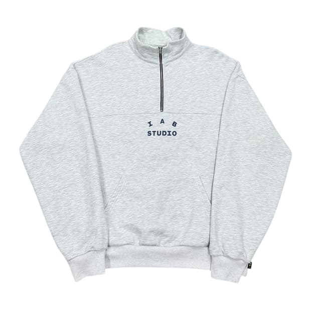 아이앱스튜디오 하프집업 풀오버 맨투맨 라이트 그레이 L